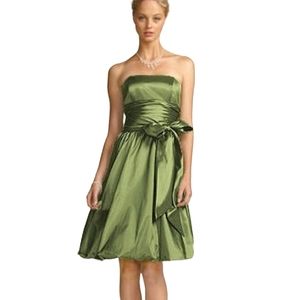 green emerald velvet dress Olive Bubble Check Dress Olive / Small main image 0